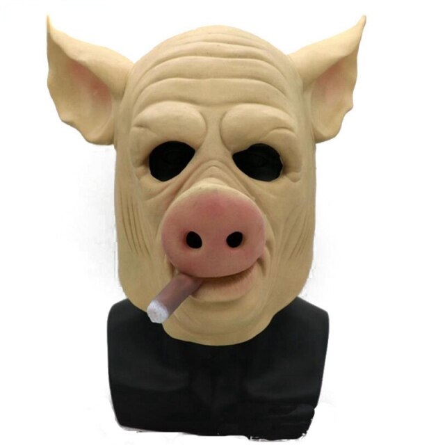 Saw Pig Head Scary Novelty Halloween Mask