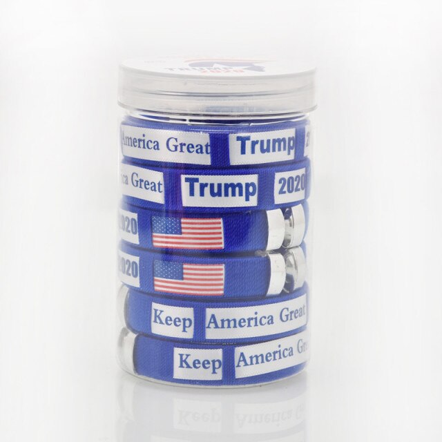 e Trump 2022 Wristband Color Sports Bracelet Rubber Fitness