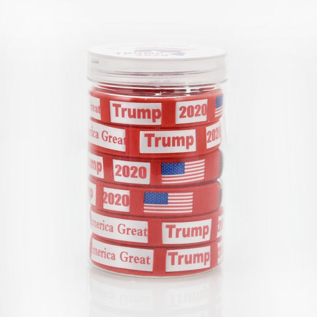 e Trump 2022 Wristband Color Sports Bracelet Rubber Fitness