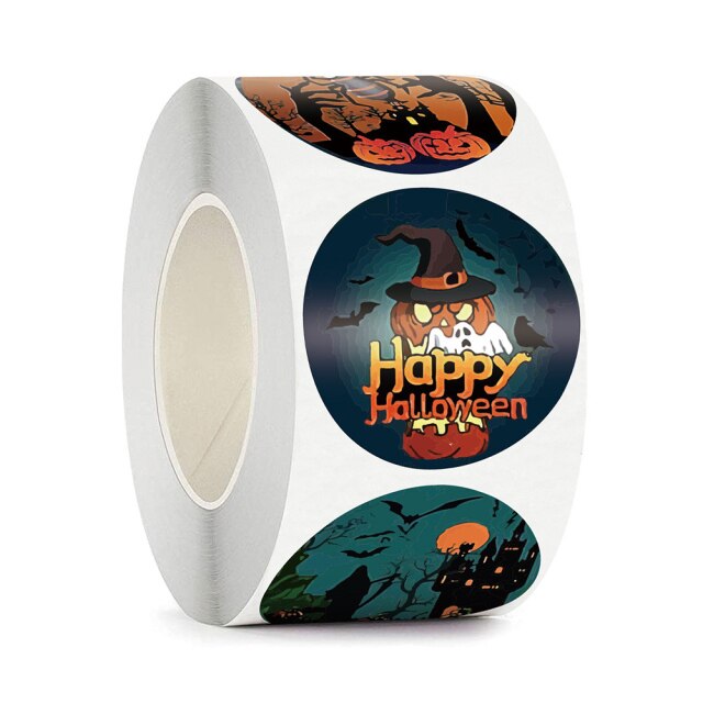 Pumpkin Bat Sealing Sticker Happy Halloween