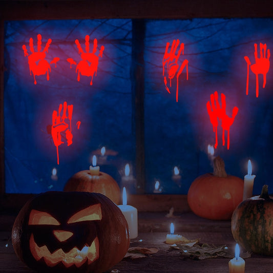 Luminous Hand And Footprint Wall Stickers for Halloween