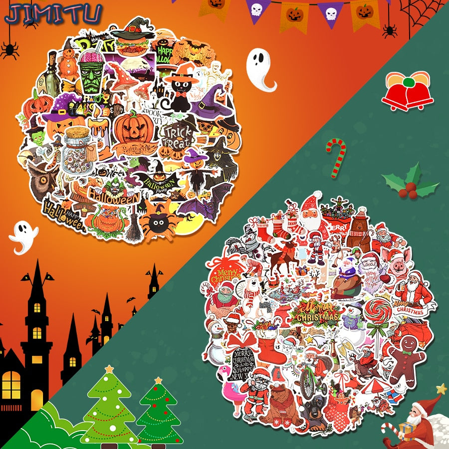 Cartoon Christmas Stickers for Kid Halloween Gift