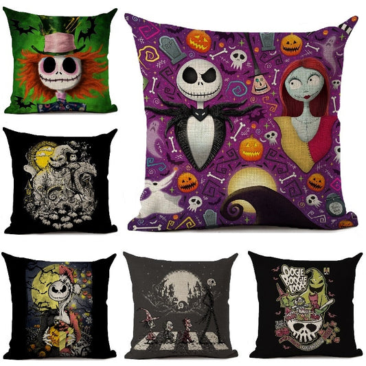Halloween Skull Jack Cartoon Printed Cushion Cover decoration