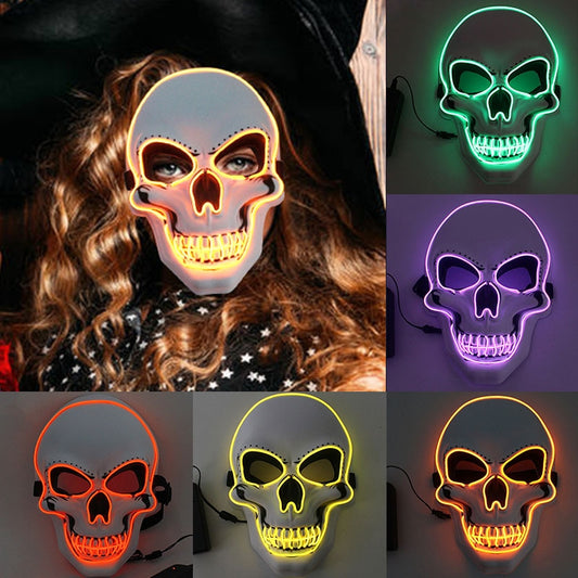 Glowing Skull Mask Party Light Up Masks