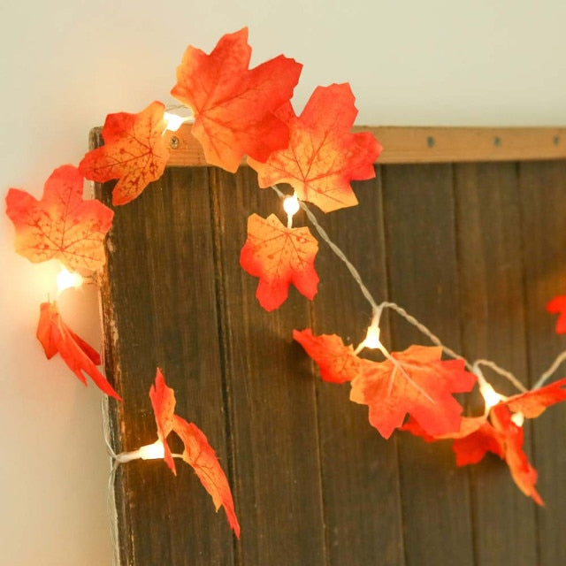 Led String Fairy Lights Maple Leaf Garland
