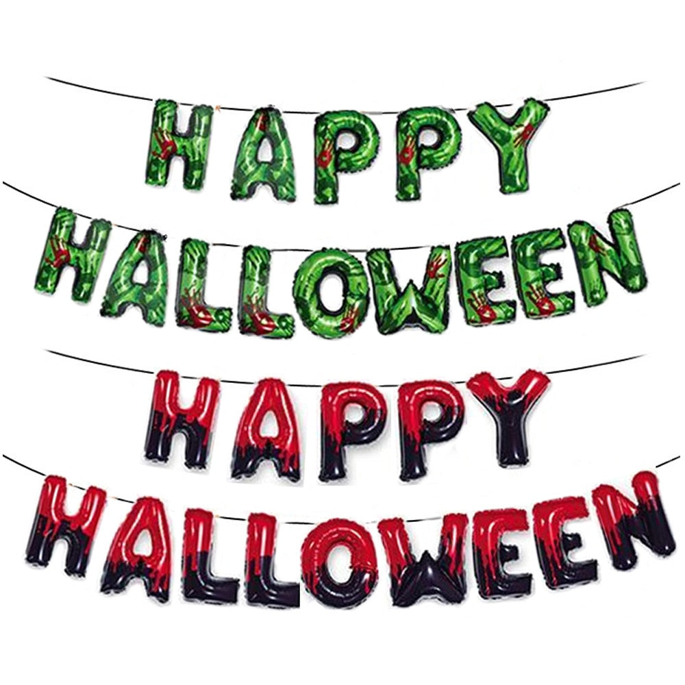 Green Happy Halloween Letter Set Halloween Decoration