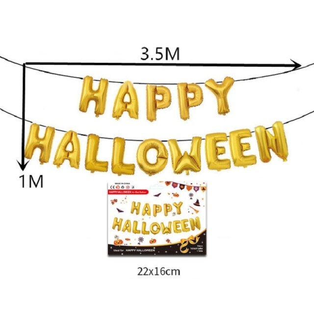 Green Happy Halloween Letter Set Halloween Decoration