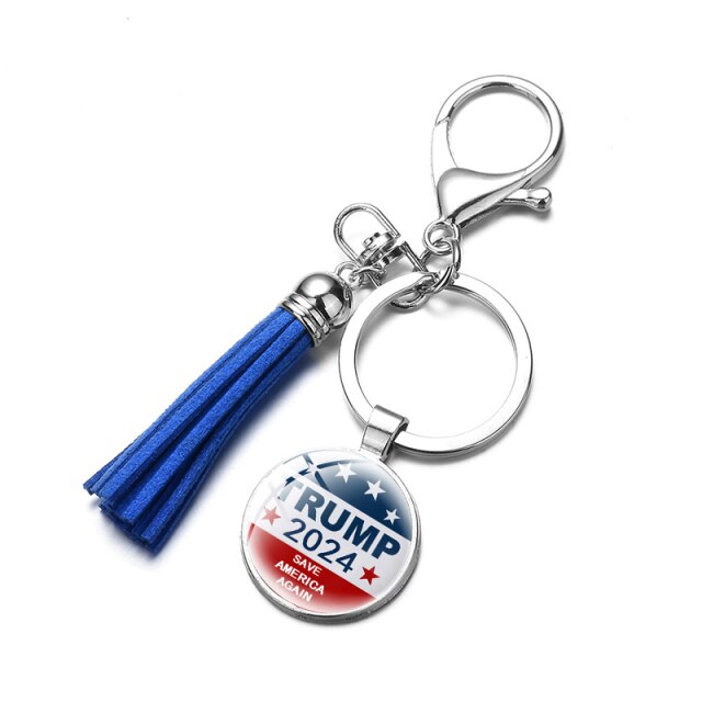 New Trump 2024 Save America Again Tassel Keyring