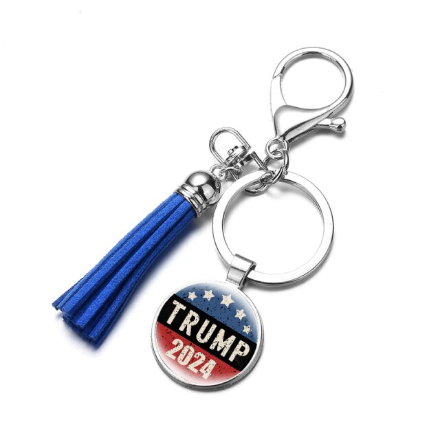 New Trump 2024 Save America Again Tassel Keyring