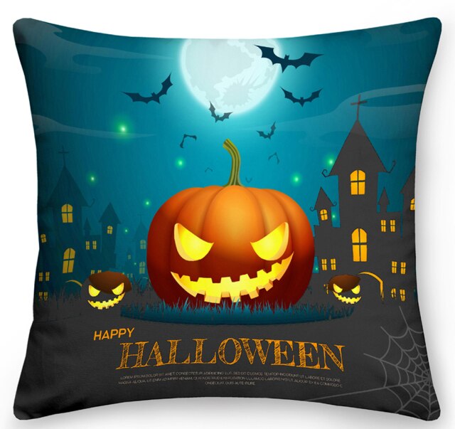 Happy Halloween Printed Pillowcase Set