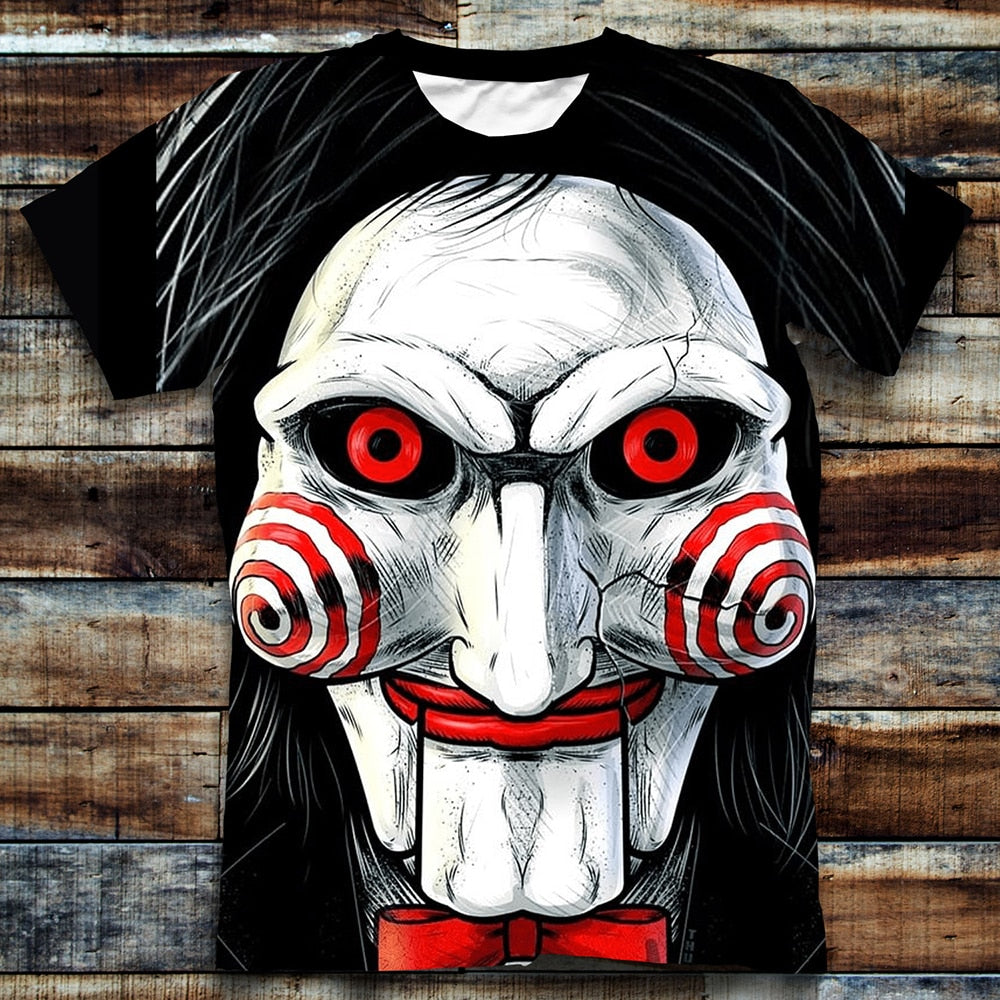 Saw T Shirt Horror Movie Clown 3D Print