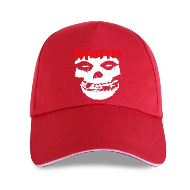 The Misfits Skull Red Letters Adult Horror Punk Cap