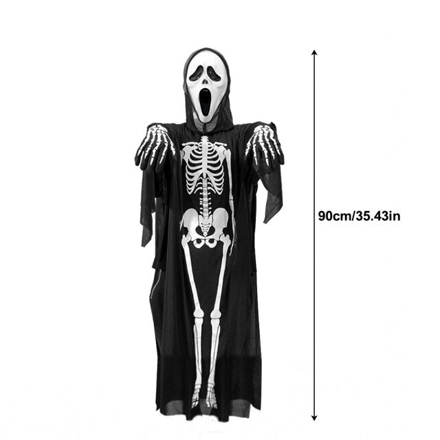 Halloween Ghost Skeleton Robe Horror Costume