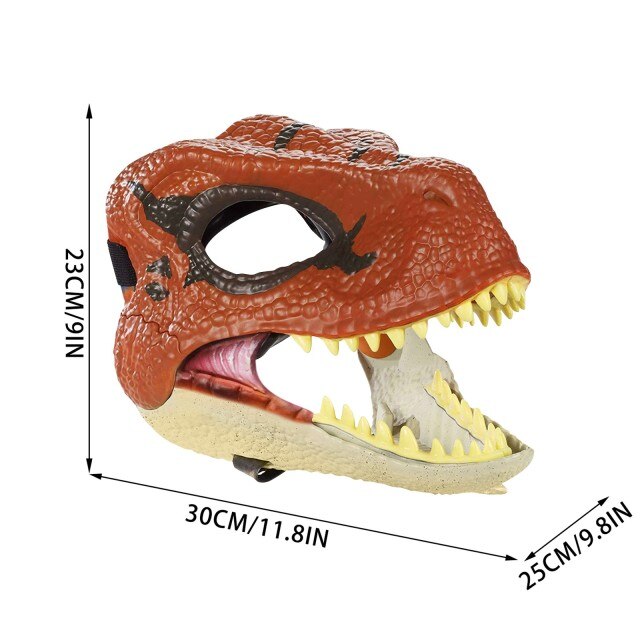 Open Mouth Latex Horror Dinosaur Mask