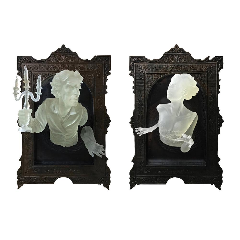 Ghost In The Mirror Frame Halloween Decoration