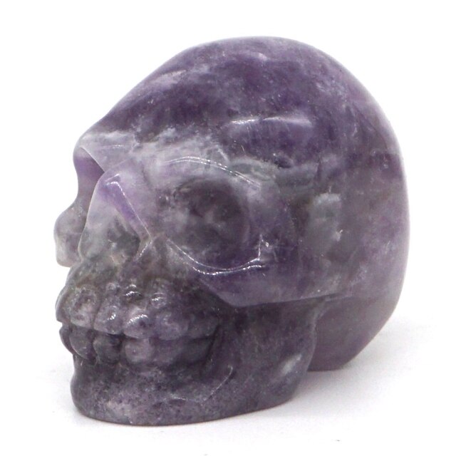Natural Gemstone Skull Figurine