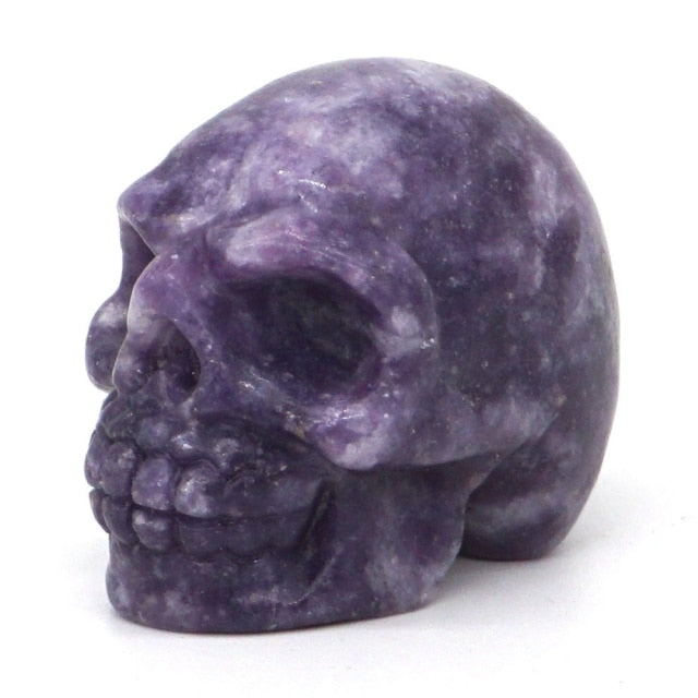 Natural Gemstone Skull Figurine