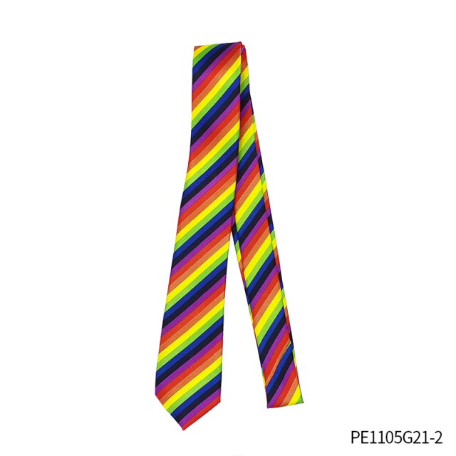 Striped Rainbow Tie For Halloween