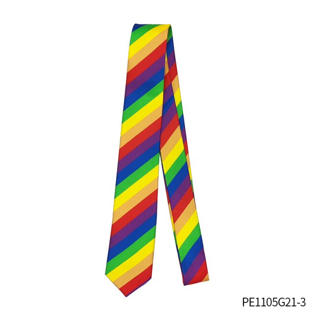 Striped Rainbow Tie For Halloween