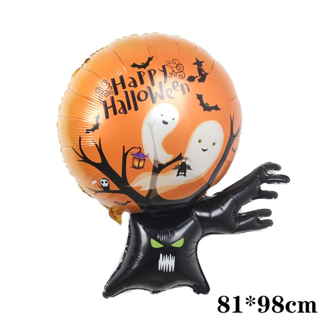 Pumpkin Ghost Balloons Halloween Decorations Spider