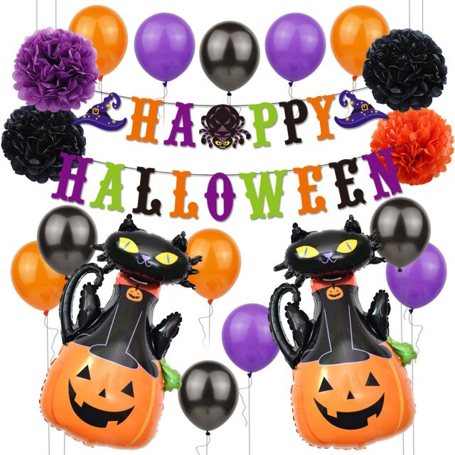 Pumpkin Ghost Foil Balloons Halloween Decoration