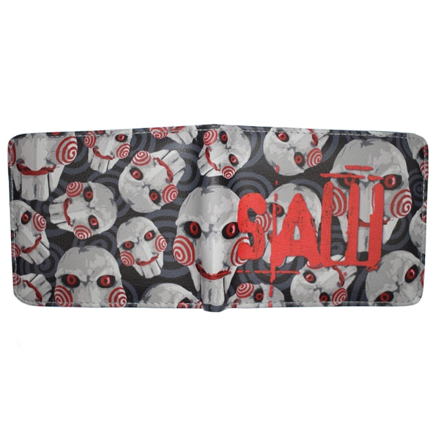 Saw Movie Themed Wallet With Coin Pocket