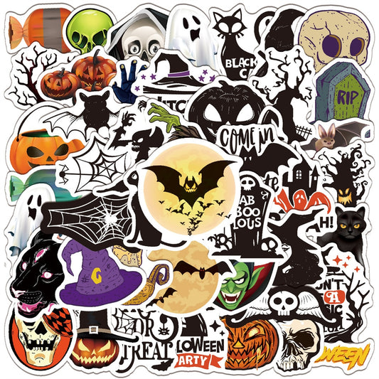 New Halloween Horror Black and White Graffiti Decoration