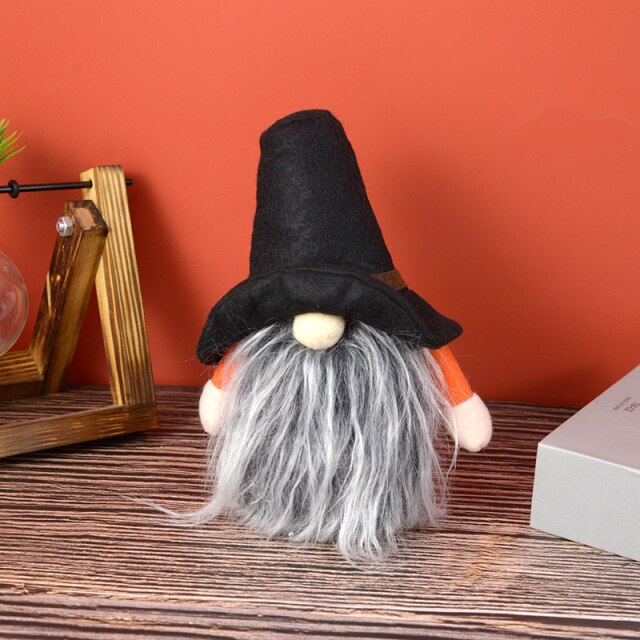 Cute Halloween Pumpkin Witch Ghost Cat Doll Toy