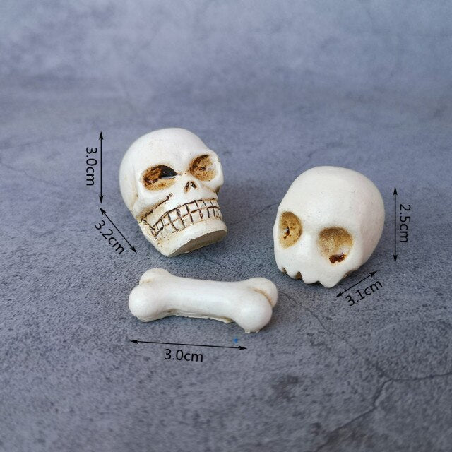 Skull Coffin Halloween Decor Figure Resin Craft