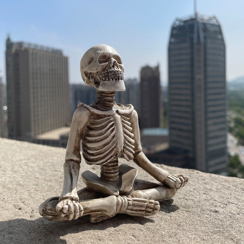 Creative Meditating Yoga Skeleton Figurine