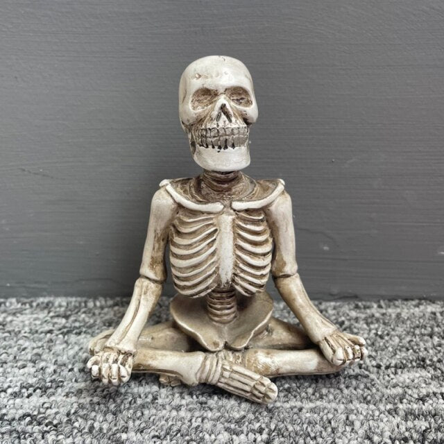 Creative Meditating Yoga Skeleton Figurine