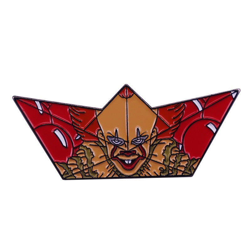 Halloween Horror Movie Stephen King Clown Boat Badge accessory