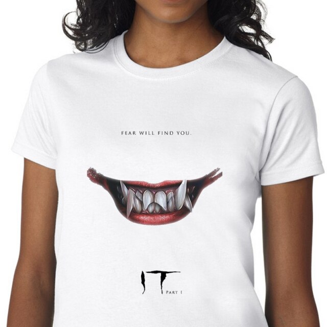 Horror IT Movie T Shirt Women Stephen King