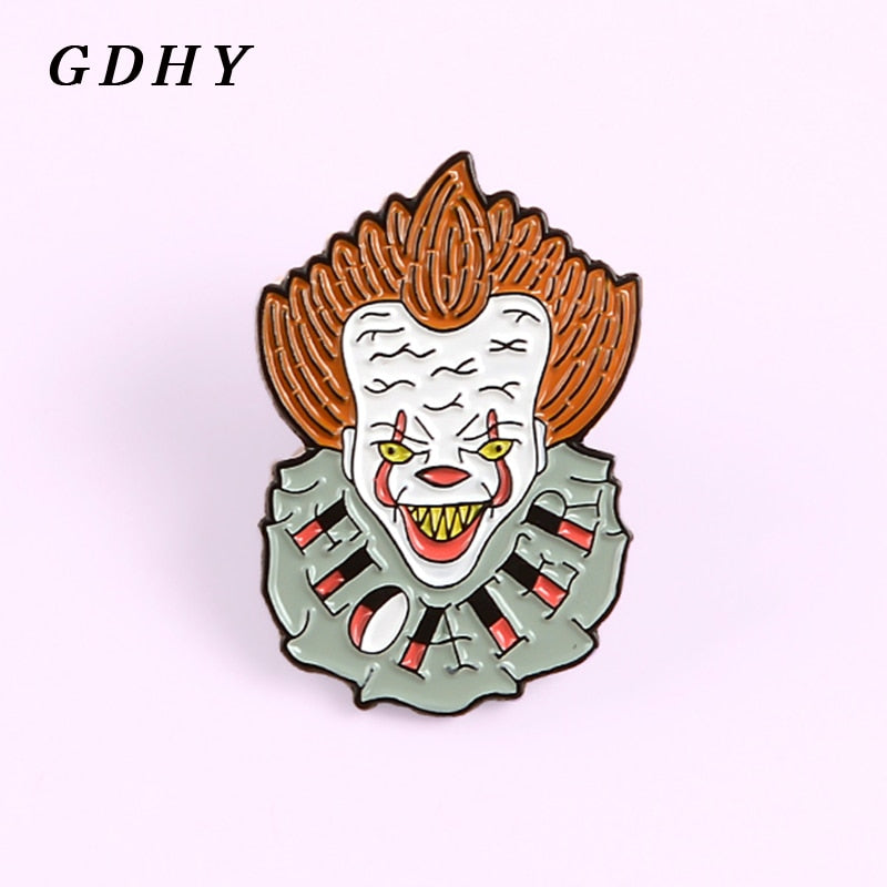 Halloween Horror Movie It Themed Badge accessory