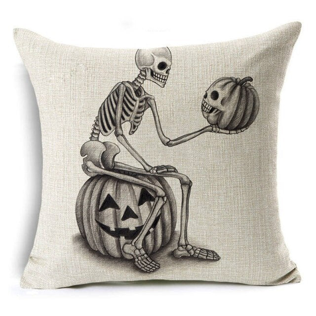 Cartoon Printed Cushion Cover For Halloween