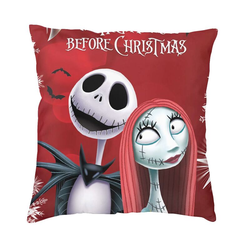 Skull Jack Sally Throw Pillow Covers