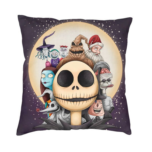 Scary Halloween Themed Throw Pillow Case