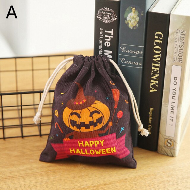 Halloween Pumpkin Drawstring Pocket Bag