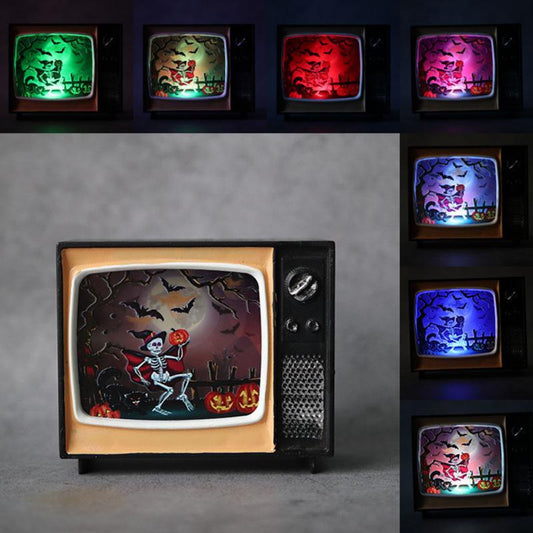 New Retro Halloween Decoration TV And Candle