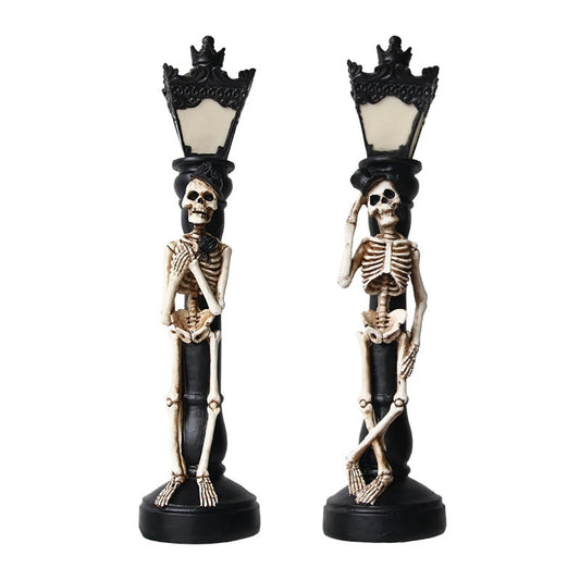 Halloween Skull Skeleton Candle Holder LED Light