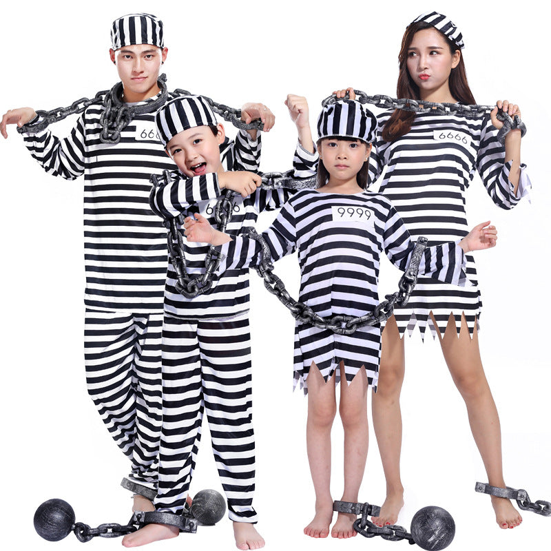 Prison Uniforms Halloween Cosplay Costume