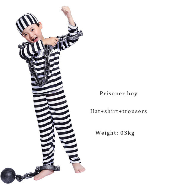 Prison Uniforms Halloween Cosplay Costume
