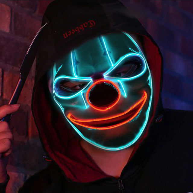 Fashion LED Mask Luminous Glowing Halloween Cosplay