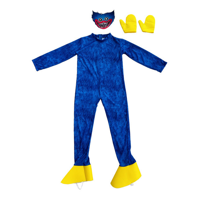 Scary Jumpsuit With Gloves And Mask For Kids