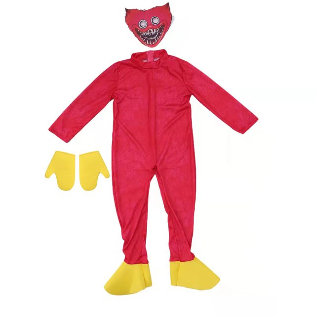 Scary Jumpsuit With Gloves And Mask For Kids