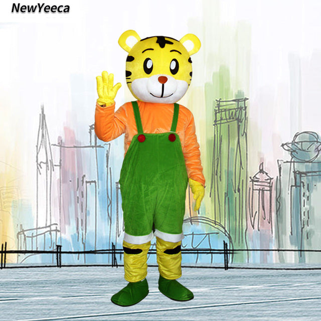 Cute Tiger Mascot Cartoon Doll Cosplay Costume