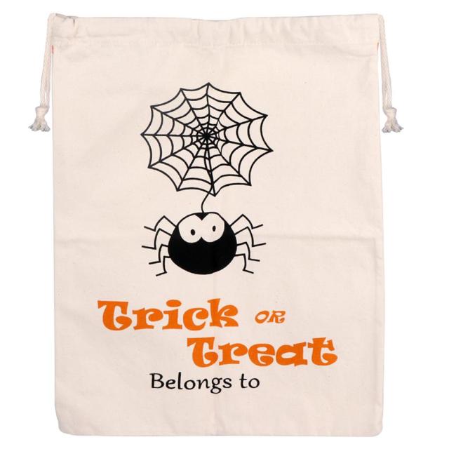 Trick or Treat Bags with Pumpkin Spider Web