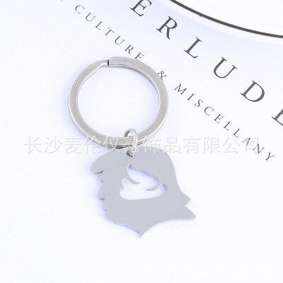 Stainless Steel Key Chain Donald Trump Hollow